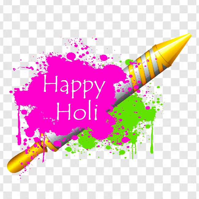 Happy Holi Pichkari Png Free Download