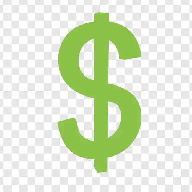 Green Dollar Sign Image No Background Free Download